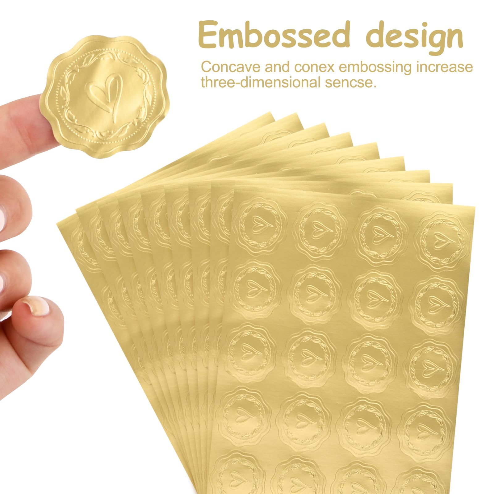 Adesivi Sigillo Di Cera 160 Pezzi - Autoadesivi Oro Per Buste Inviti Compleanno E Matrimoni - Foto 5