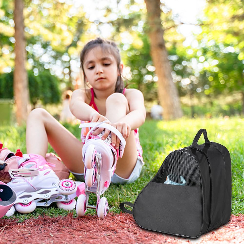 Borsa Pattini Rotelle Traspirante, Porta Pattini Ghiaccio e in Linea, Borsa da Pattinaggio per Uomo e Donna, Borsa da Trasporto per Ice Skate