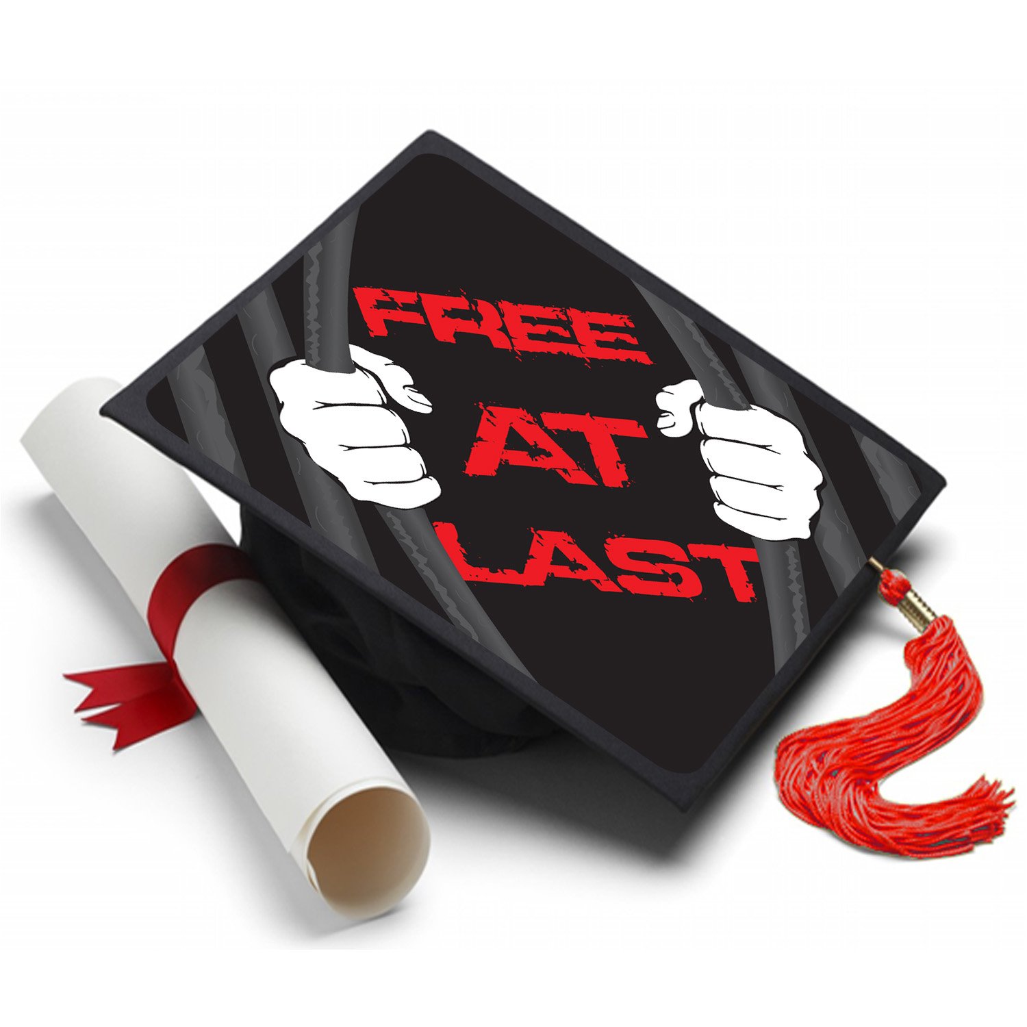 Amazon.com: Free at Last Grad Cap Topper, Grad Cap Decorations or 