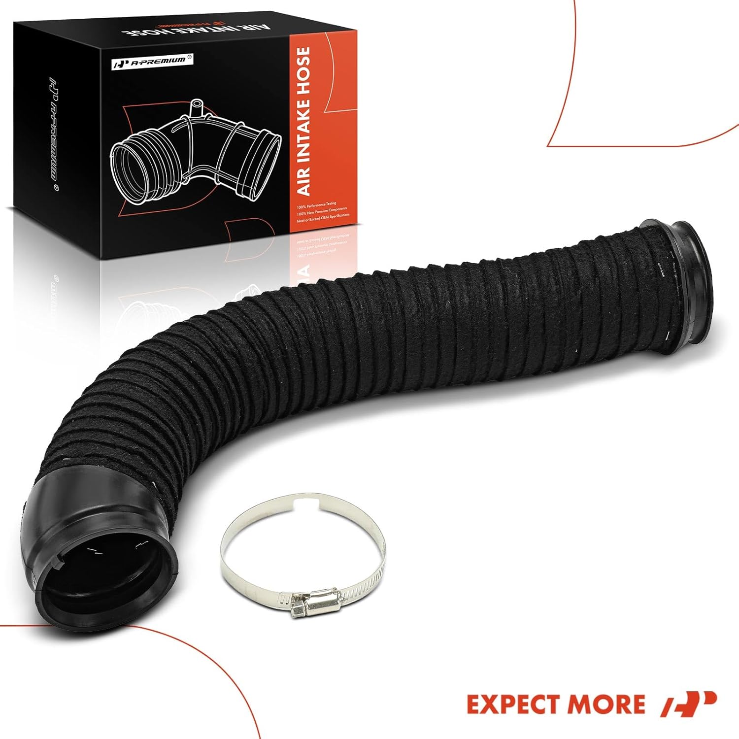 A-Premium Engine Air Cleaner Intake Hose W/Clamps Compatible with Chevrolet HHR 2006-2011, 2.2L 2.4L