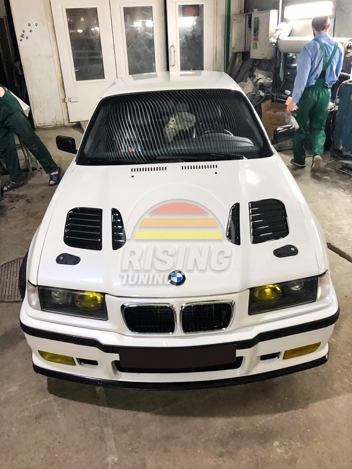 RisingTuning Bonnet Gills Compatible with BMW 3-Series E36 E46 M3 Hood Vents GTR 1990-2003