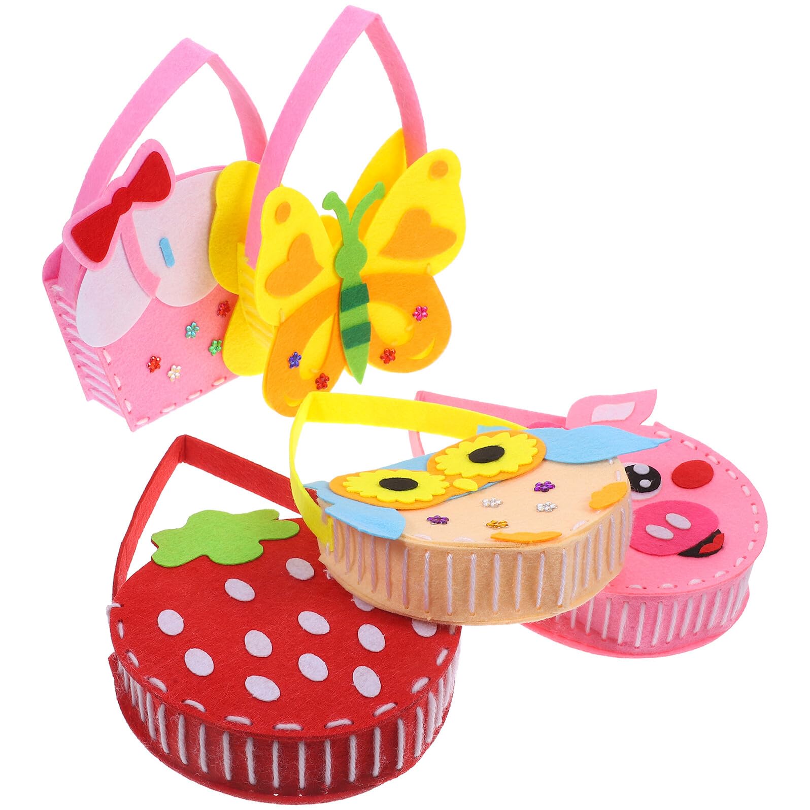 Kit de Couture en Feutrine pour Paquet Diy, Lot de 5 Sets, Garçon et Filles