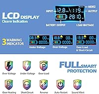 Vista 4 de Inversor de corriente de onda sinusoidal pura 3000 W, 12 V CC a 110 120 V CA con 4 salidas de CA, puertos USB duales, puerto tipo C, bloques