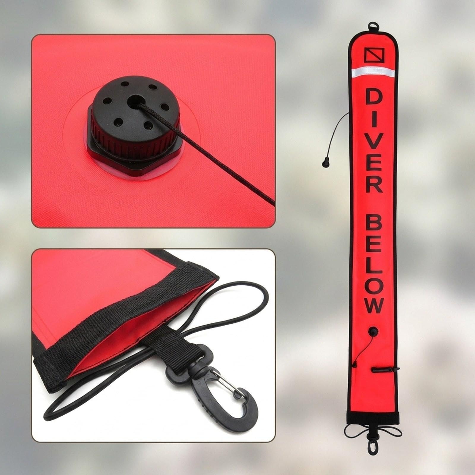 Boa di Superficie per Immersioni (SMB) per Adulti, Ideale per Lo Snorkeling All'aperto.
