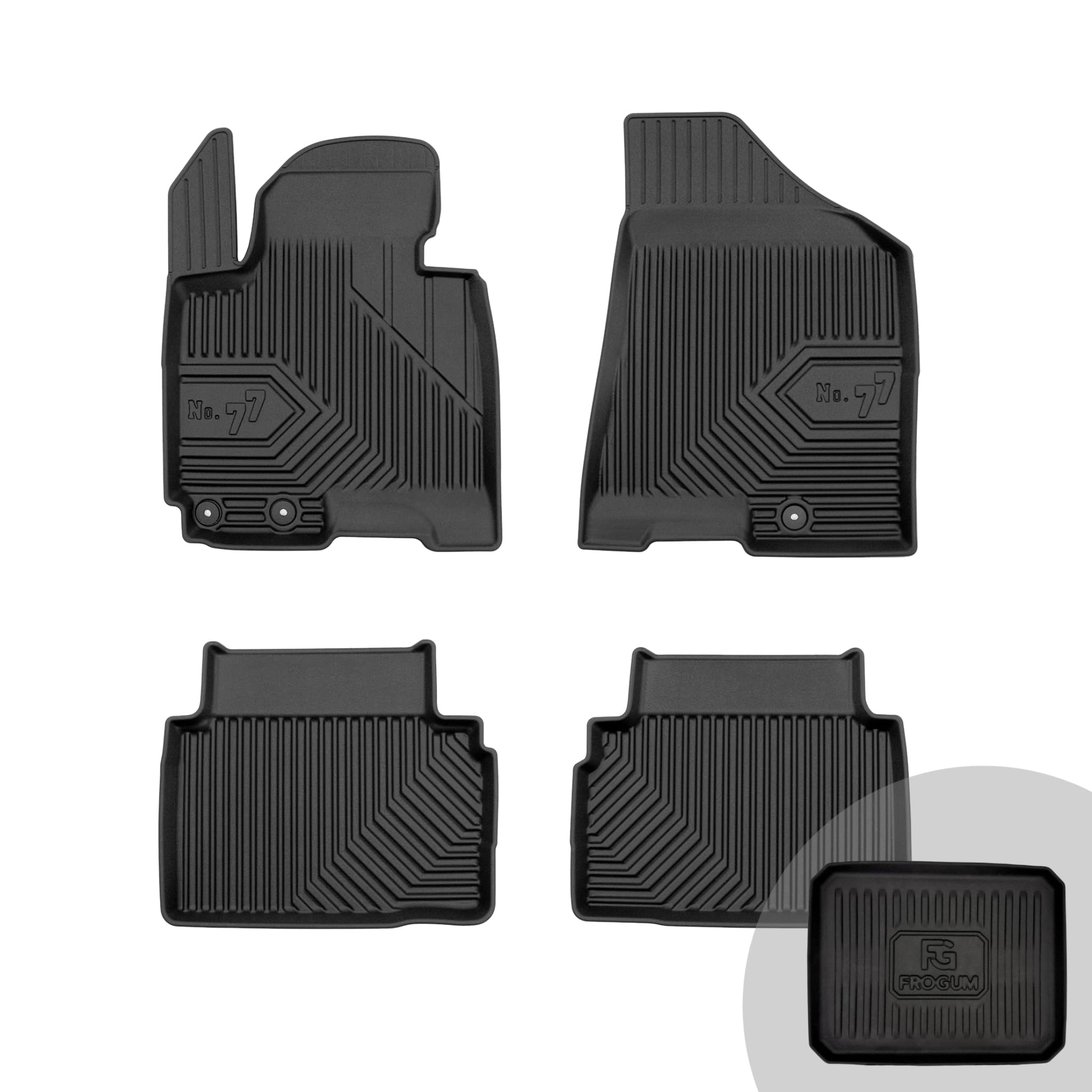 FROGUM No.77 Alfombrillas para Coche Alfombras para Kia Sportage III 2010-2015 | Borde Alto | para Todo el año | Tamaño