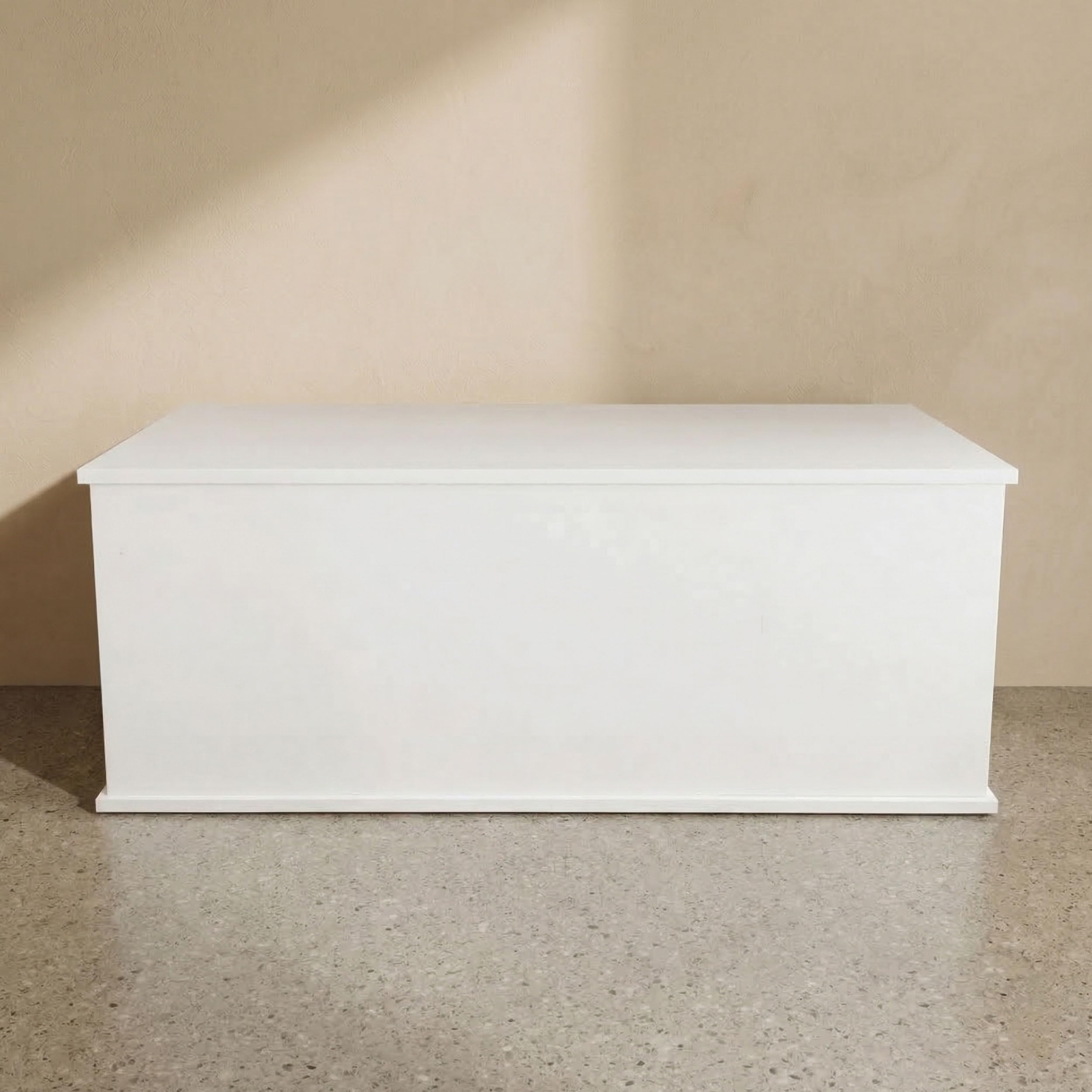 VDD Coffre de rangement bois - coffre à jouets - coffre à couvertures - largeur 100 cm - blanc