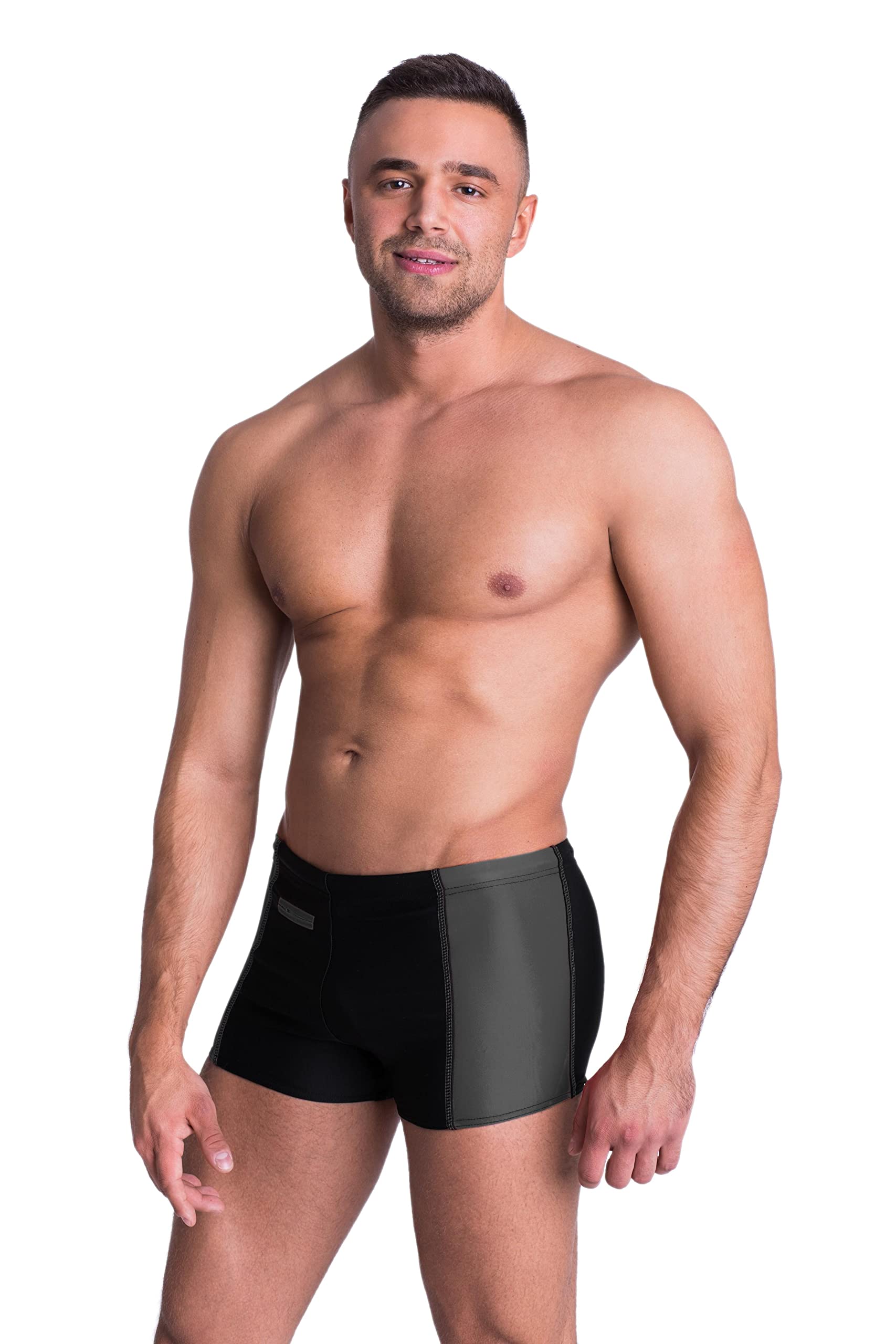 Aquarti Maillot de Bain pour Homme Boxer de Piscine avec Poche Zippe Grande Taille