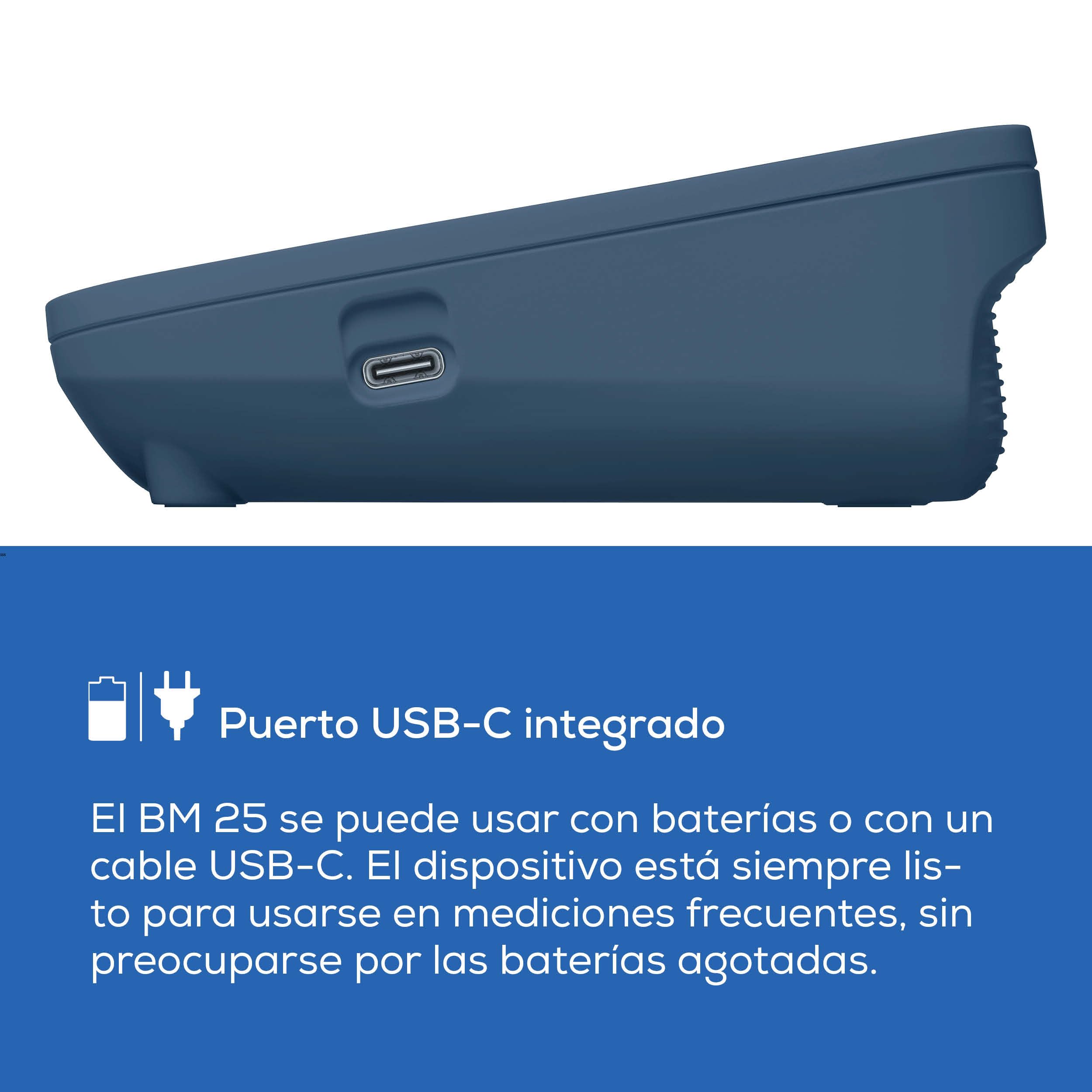 Beurer BM 25 Tensiómetro de brazo, operación sencilla con un botón, medición precisa, detección de arritmias, con puerto USB-C, brazalete para 22-42 cm, transferencia de datos a Apple Health y más
