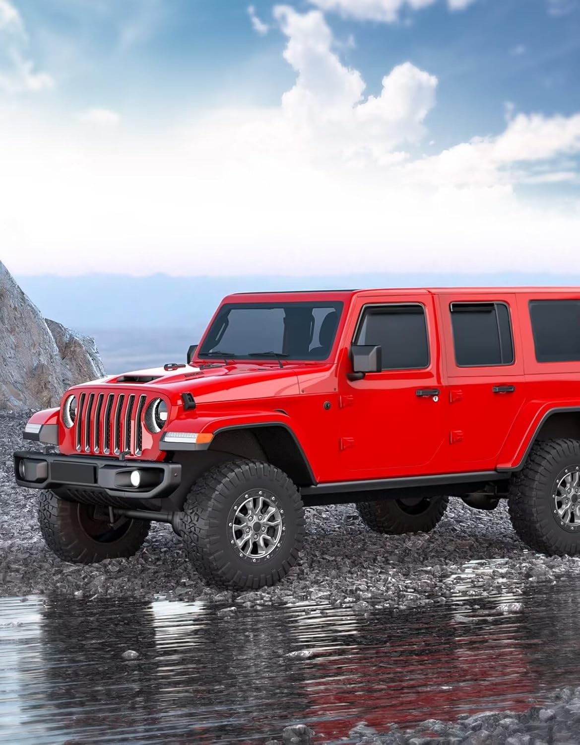 in-Channel Window Rain Guards Fit for Truck Jeep Wrangler JL 2018-2026 and Gladiator 2020-2026 Extra Durable Window Visors Window Deflectors Vent Visors Vent Shades Car Accessories-4 pcs Fit for 2018-2026 Wrangler JL/2020-2026 Gladiator