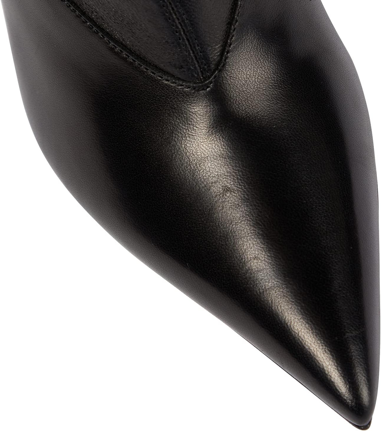 LEHOOR Women High heel Mid Calf Boots Pointed Toe Pull On Pleated Short Dress Boots Stiletto Heels Wide Calf Slip On Western Boots Ladies Dressy Elegant Comfort Wedding Fall Winter Shoes 4-11 M US