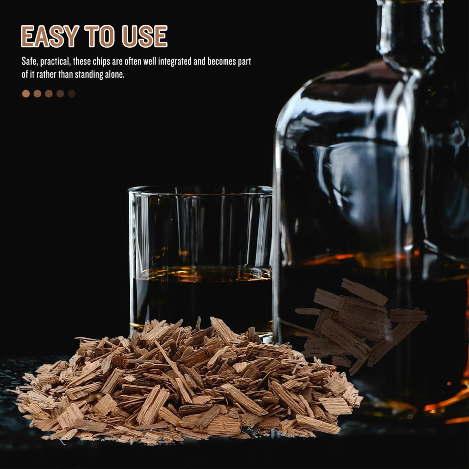 1pack Wine Oak Chips for Wine Making Chips for Home Brewing Aging Whiskey and Enhancing Flavor