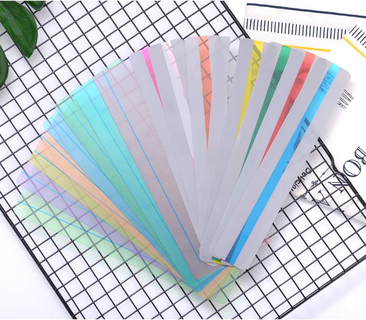 16 Stück Lesestreifen Für Legasthenie - Bunt, 19cm, Lesehilfe Für Kinder