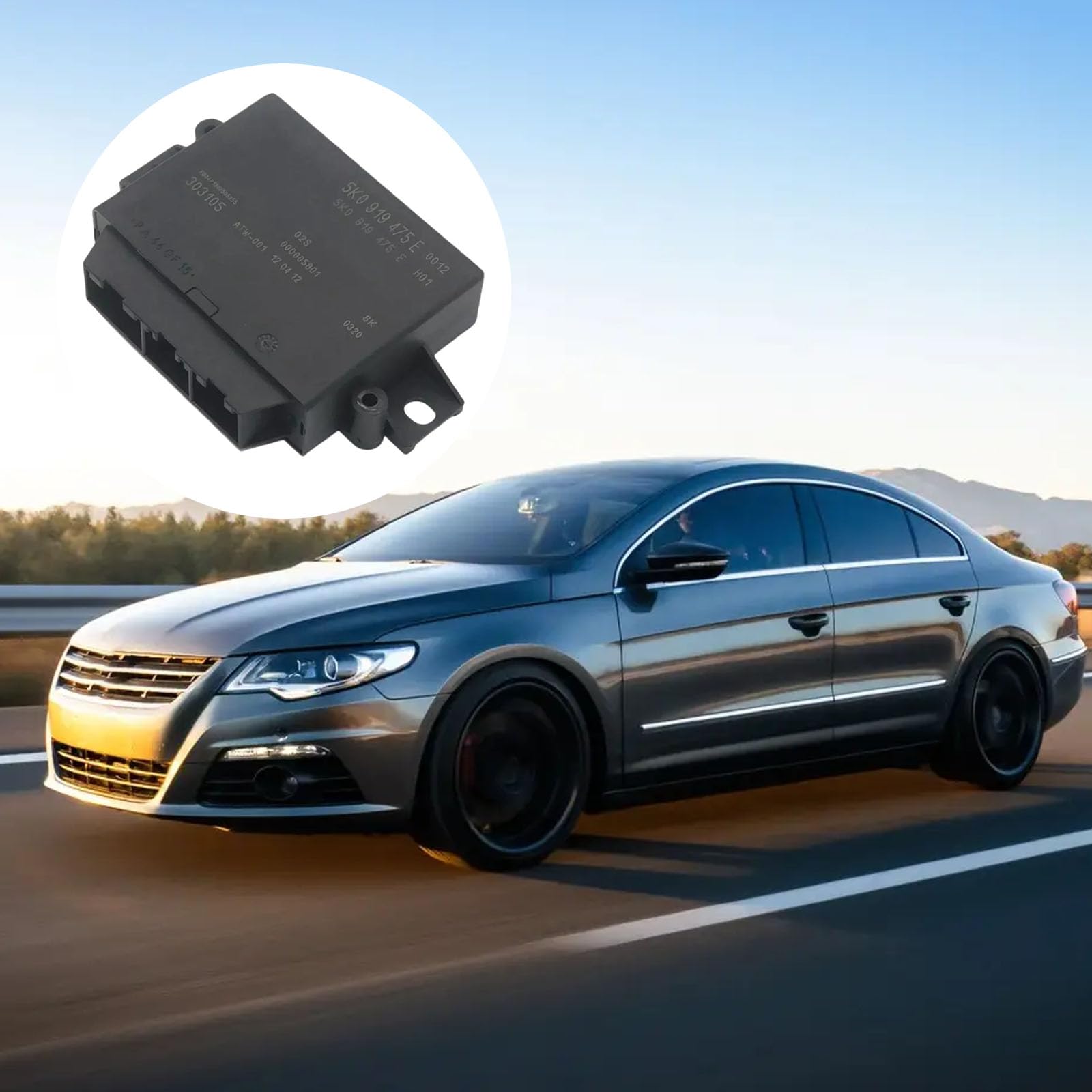Modulo Assistenza parcheggio per Veicoli 5K0919475E Installazione Semplice e Robusta Custodia in ABS Pezzo Ricambio per Auto Progettato per componente trasduttore parcheggio per Auto