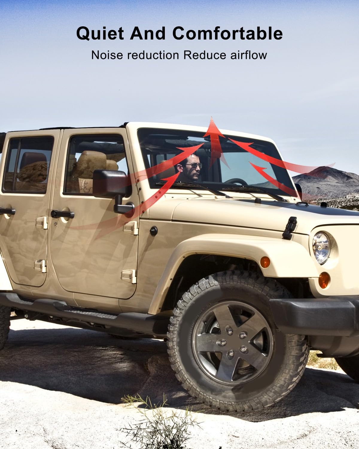Front Hard Top Roof Seal Fit for Jeep Wrangler JKU 2011-2018, Header Weatherstrip Seal Replace 68088040AA 68088040AB