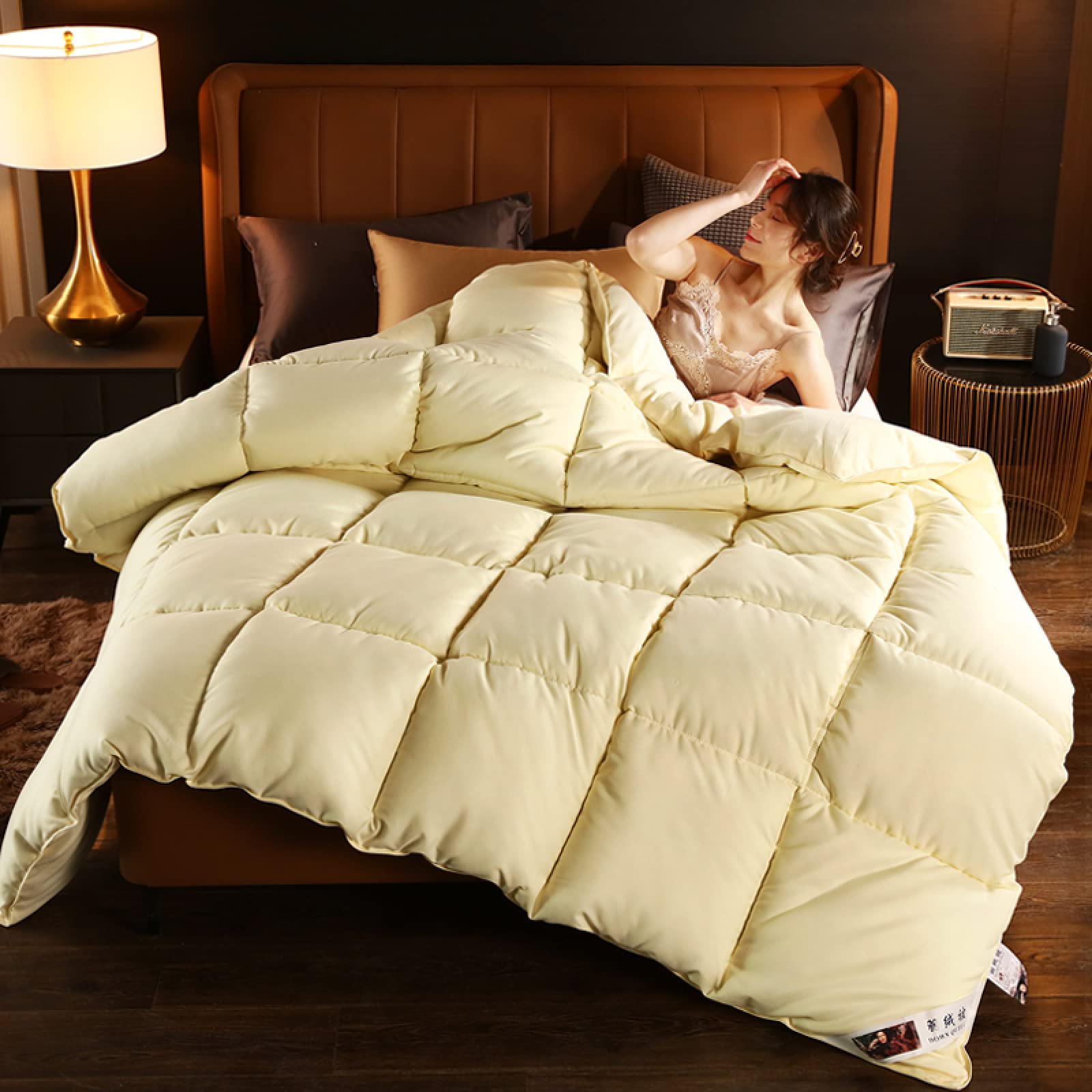 スカビアン羽毛布団　新品未使用 西川プレミアム [T] 羽毛 掛け布団 クイーンロング QL