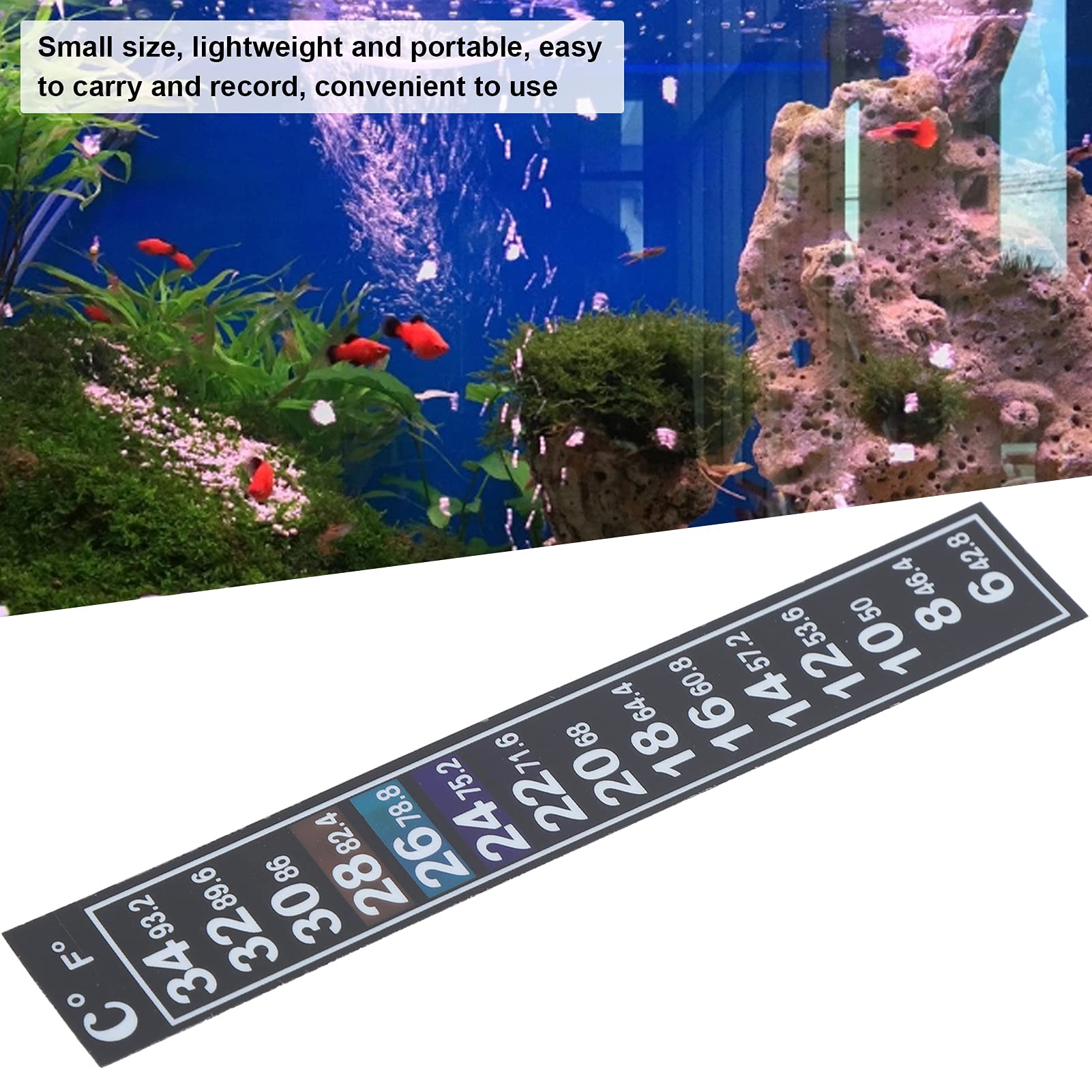 6 Termometri Adesivi Per Acquario - LCD Con Scala Celsius E Fahrenheit - Foto 6
