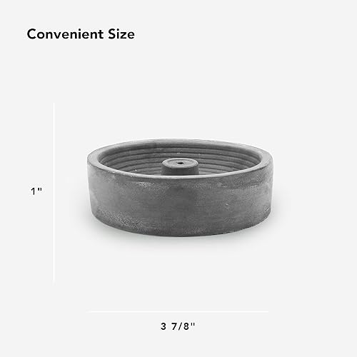 Miniatura 3 de Soporte de incienso en espiral de cemento gris, moderno y minimalista, vertical, tamaño estándar, varillas de incienso no incluidas