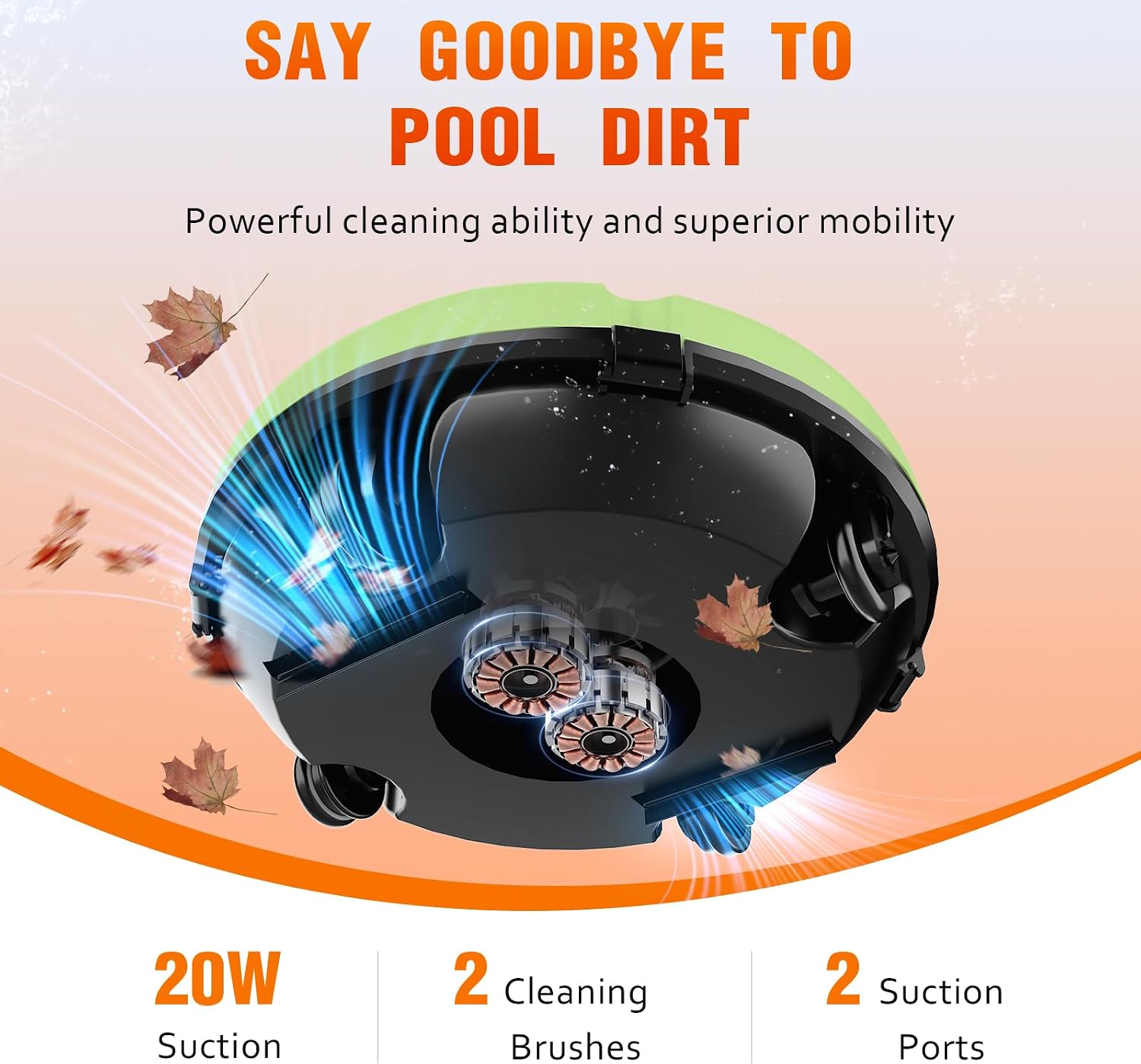 Pool Vacuum for Above Ground Inground Pools Up to 1100 Sq.Ft,JQR-V201