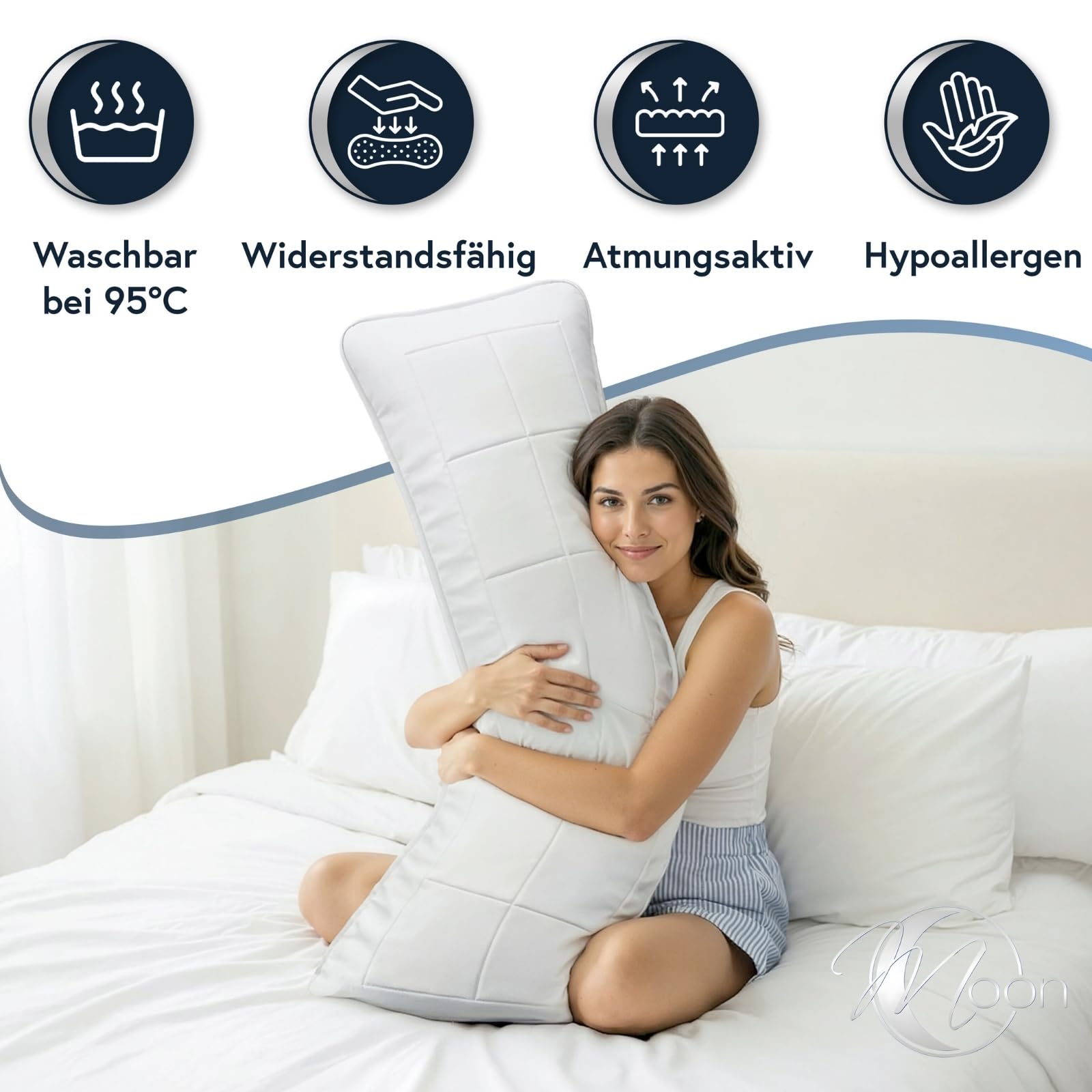 Moon Classic 2er Seitenschläferkissen 40x145 cm 100% Polyester (564373)