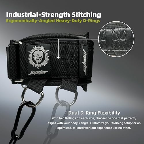 Miniatura 6 de Cinturón de levantamiento de pesas 2 en 1 y cinturón de inmersión con cadena para entrenamiento de pesas adicional, levantamiento de pesas,