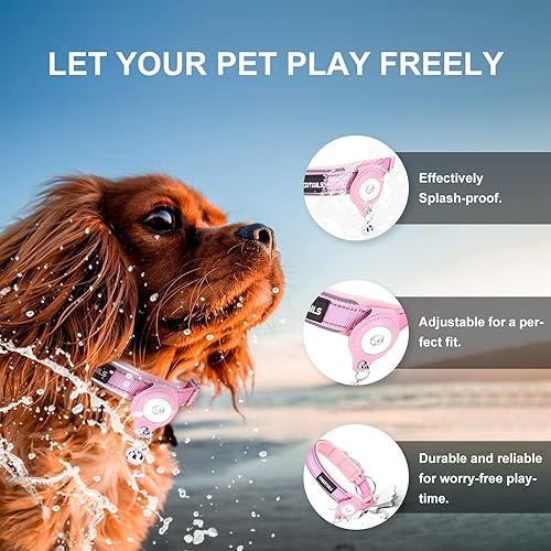 Miniatura 5 de Collar reflectante para perro Apple Tag, soporte desmontable para AirTag para collar de perro, soporte para collar de perro Apple Airtag, paquete de