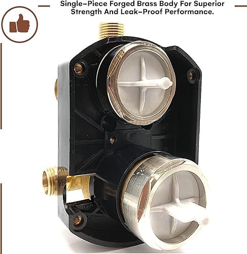 Miniatura 2 de Wood Grip  Grifo de ducha Válvula Desviadora Integrada  Válvula Desviadora de Ducha  Fregadero de Baño Bajo Montaje  Divisor de Cabezal de Ducha