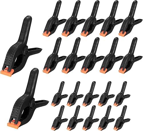 22 abrazaderas profesionales de nailon de plástico, 2 pulgadas, 3 pulgadas, 6 pulgadas, pinzas de resorte pequeñas para telón de fondo, resistentes,