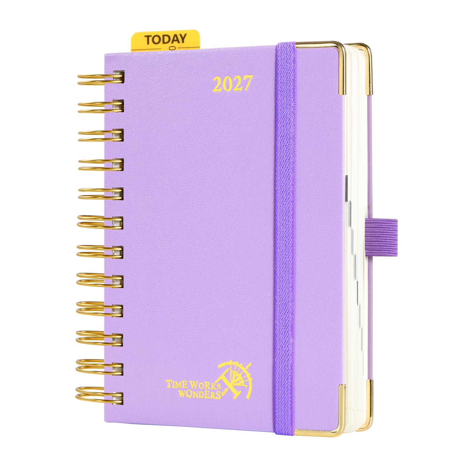 POPRUN Page A Day Pocket Diary 2027 Small A6 Spiral Hardcover Daily Planner