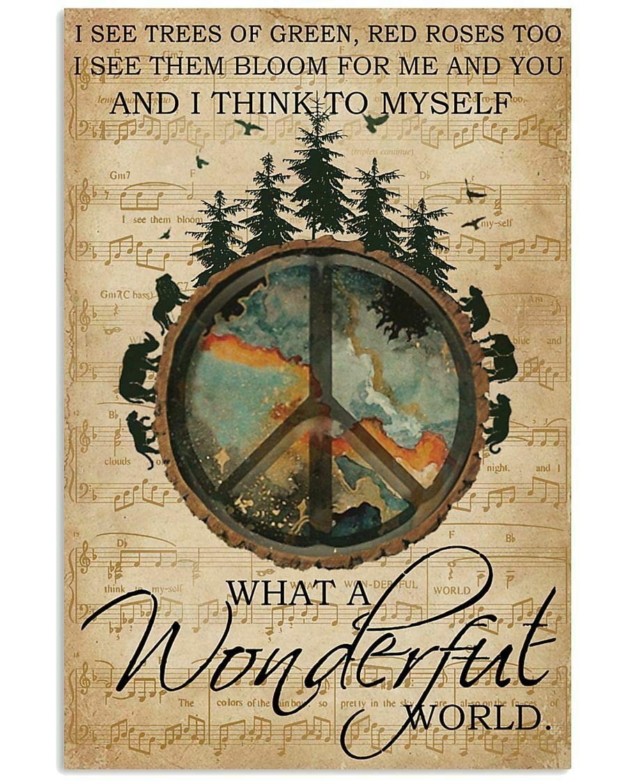 Poster retrò Peace Was Never An Option, decorazione da parete in metallo, 20 x 30 cm