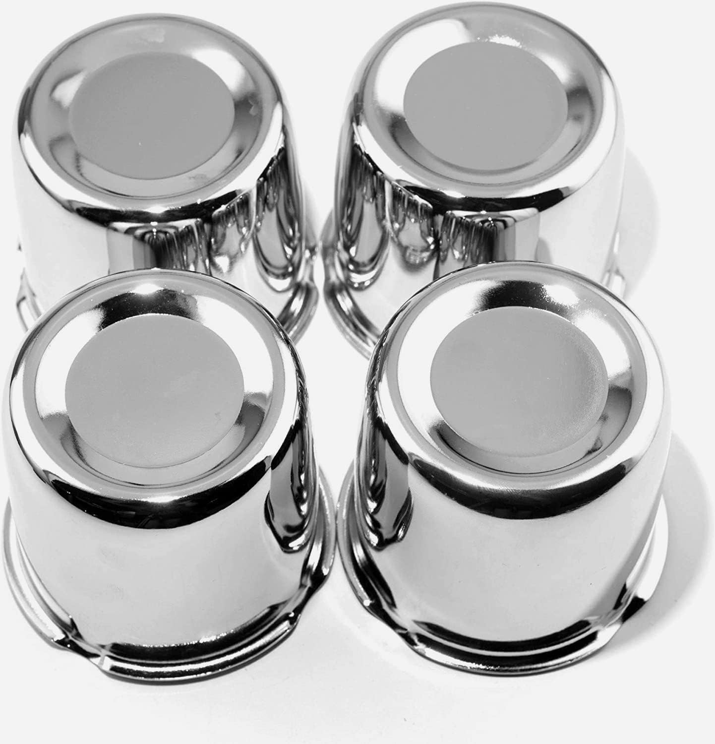 Set of 4 Car Push Through Center Caps for 3.31inch Center Bore Auto, Truck or Trailer Wheels and Rims (Silver) : Everything Else
