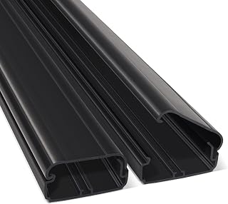 ZhiYo TV Cord Cover for Wall, 31.5 inch Cable Concealer, Cord Hider for Wall Mounted TV, Paintable Wire Cover to Hide Wires, Black Cable Raceway Kit, 2X L15.8in W1.5in H0.75in