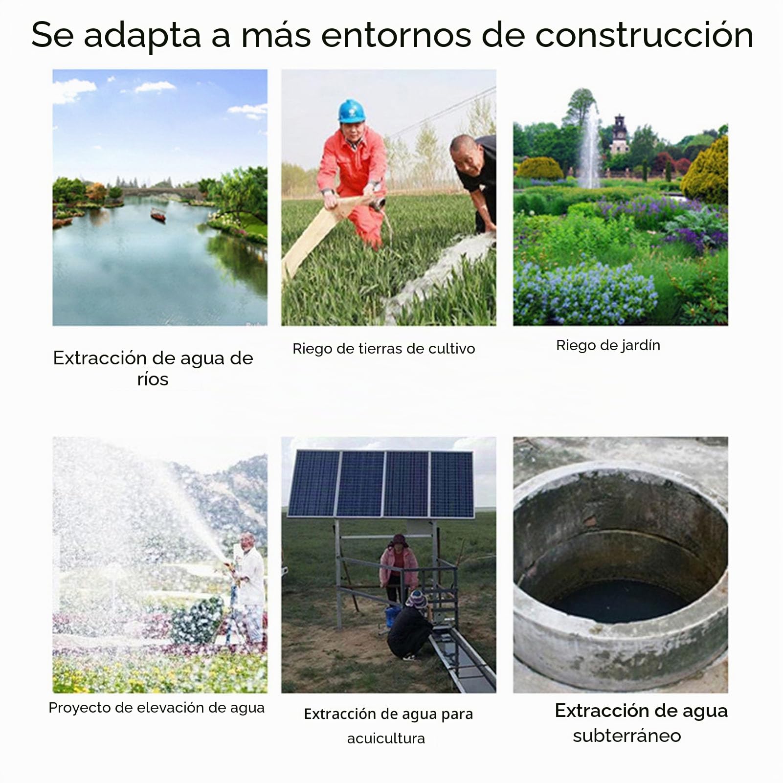 Bomba Solar para Pozo Profundo, 12 V, Acero Inoxidable, Tornillo, Sumergible, Corriente Continua, para Riego Agrícola, Estanque, Abrevadero, 30 M Altura, Caudal 1,2 M³/H