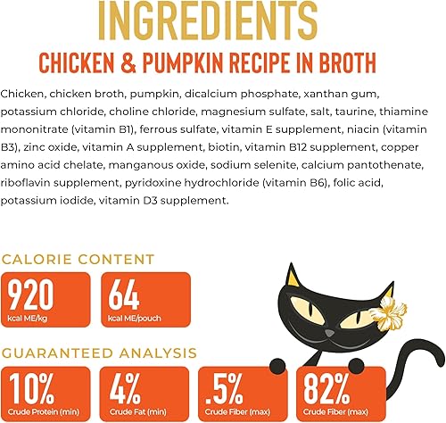 Miniatura 2 de Tiki Cat Aloha Friends Alimento húmedo y sin cereales para gatos de todas las edades, recetas de pollo con calabaza, sobres de 2.5 onzas (paquete de