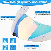 Vista 4 de Visera para Casco Compatible con T520 ST1400 para Motocicleta, Visor R1 Air para Cara, Protector de Casco, Accesorios de Reemplazo, Visera para Rojo