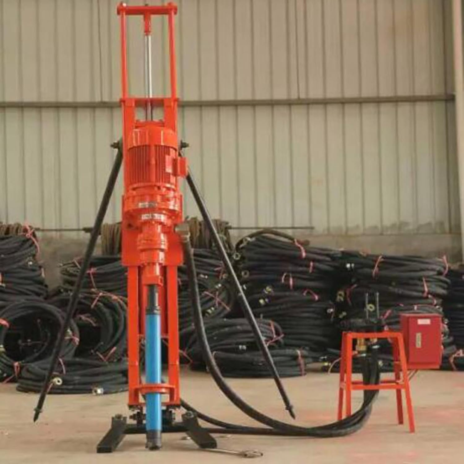 Portable Tripod DTH Drilling Rig | Air-Powered DTH Drill for Mountain Slope Protection Anchor Hole Drilling, Remote Mining & Pipeline Installation