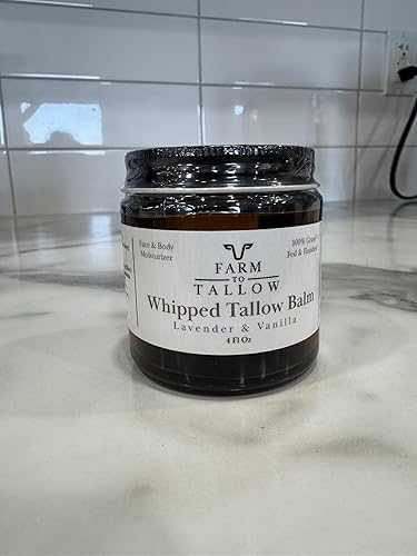 Miniatura 10 de FARM TO TALLOW Bálsamo de sebo batido para cara, piel y cuerpo, suave e hidratante, 4 onzas, vainilla de menta, hidratante de sarga de ternera