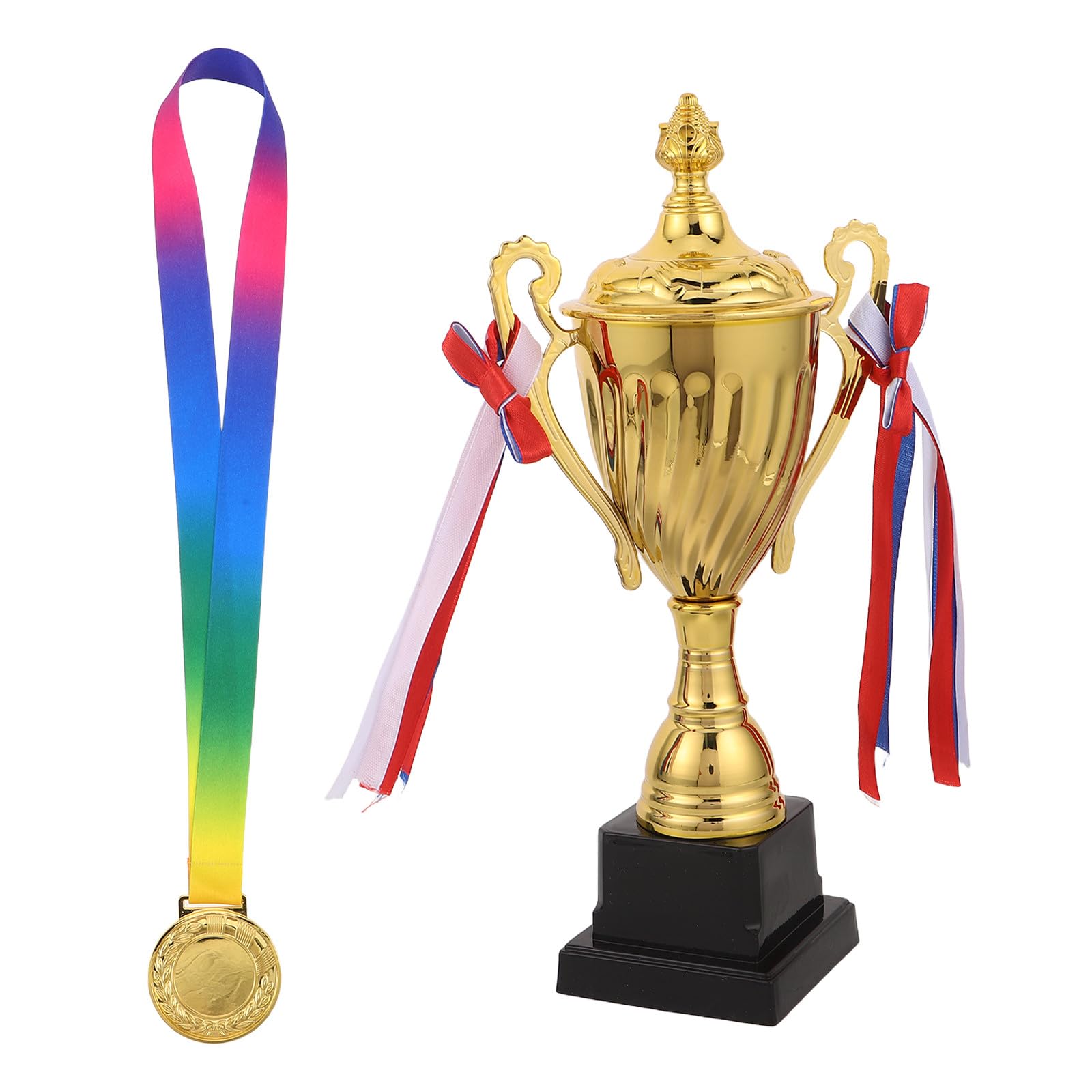 Healvian Juego de trofeos y medallas de Campeonato de 11,4 Pulgadas, medallas de Metal para torneos Deportivos, premios para ganadores de competiciones atléticas.