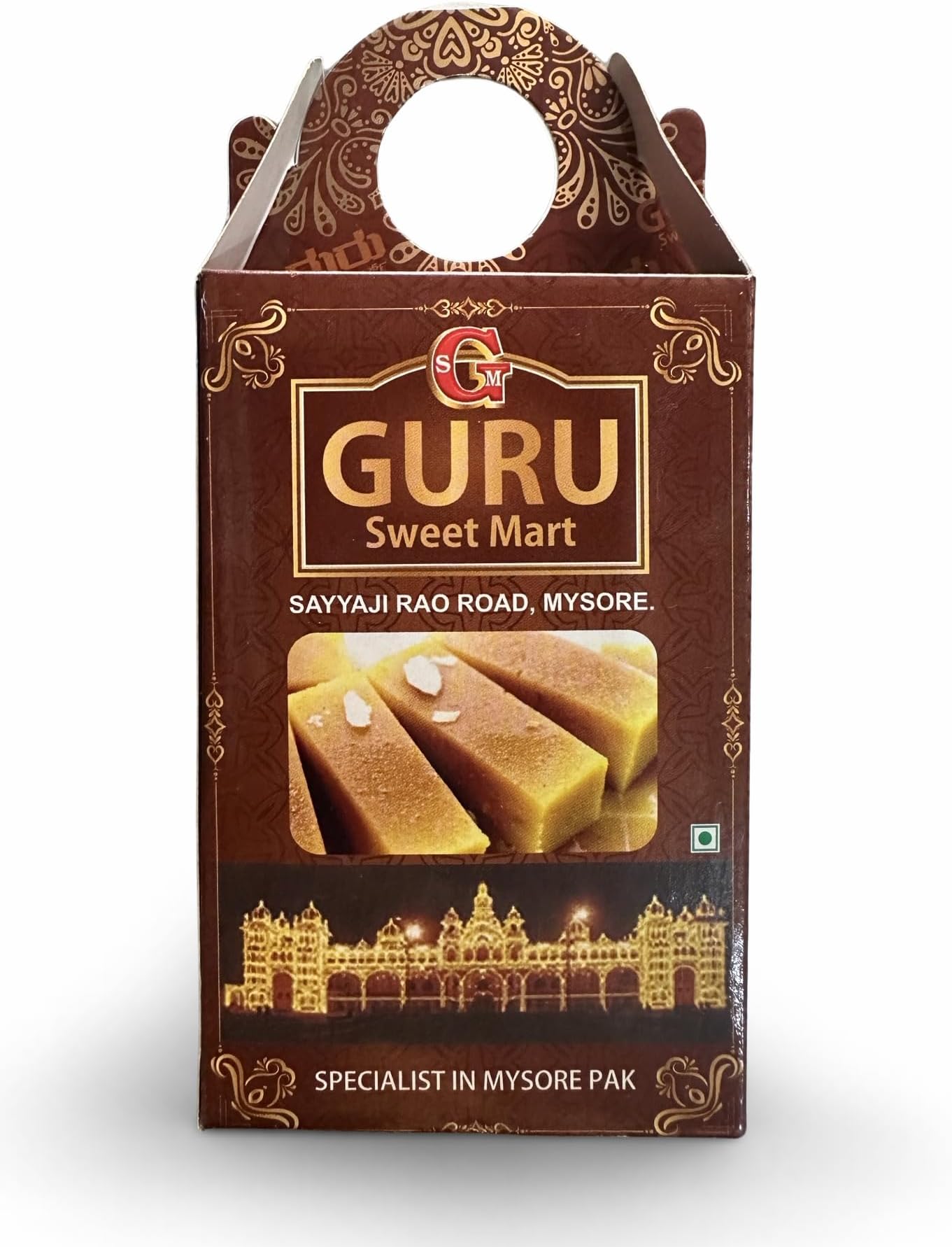 eVasavamba Guru Sweet Mart - Special Pure Ghee Mysore Pak|Founder Of Mysore Pak|Mysuru Pak|Traditional Taste Of Mysuru|Soft, Melts In Mouth|Best For Gifts, (250Gram X 1 Pc)