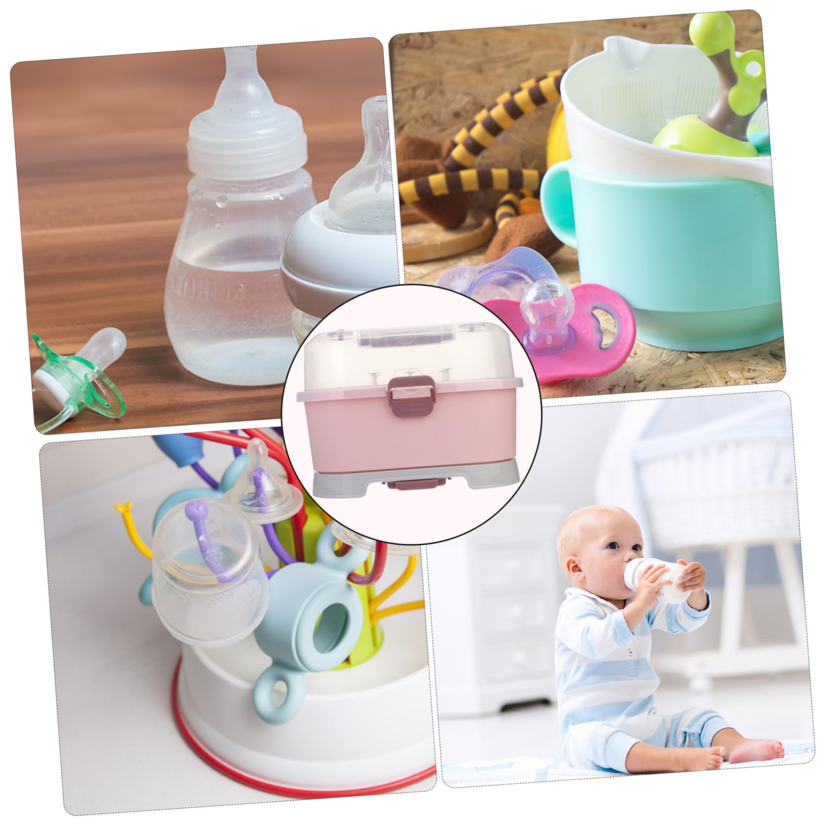 Große Milchflaschen Aufbewahrungsbox Mit Abtropffläche Pp Material Abnehmbar Und Waschbar Aufbewahrung Für Fläschchen Schnuller Und Stillzubehör Hygienisch Und Sicher Für Babys