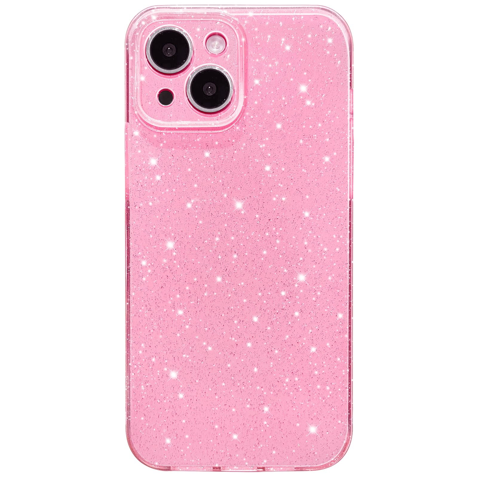 Hython Case for iPhone 13 Mini Case Glitter Cute Sparkly Shiny Bling Sparkle Phone Cases 5.4", Thin Slim Fit Soft TPU Bumper Shockproof Rubber