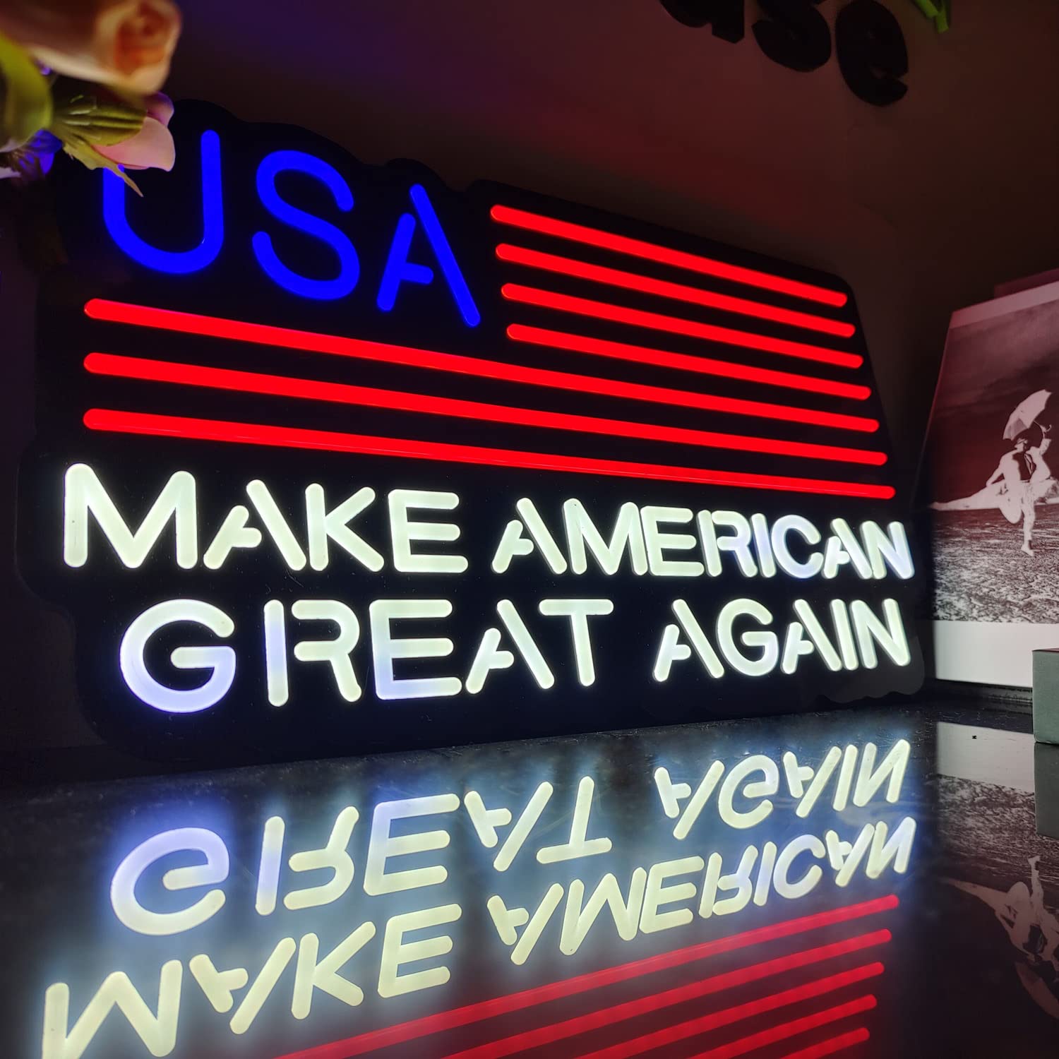 Amazon.co.jp: Make American Great Again ネオンライト 超薄型