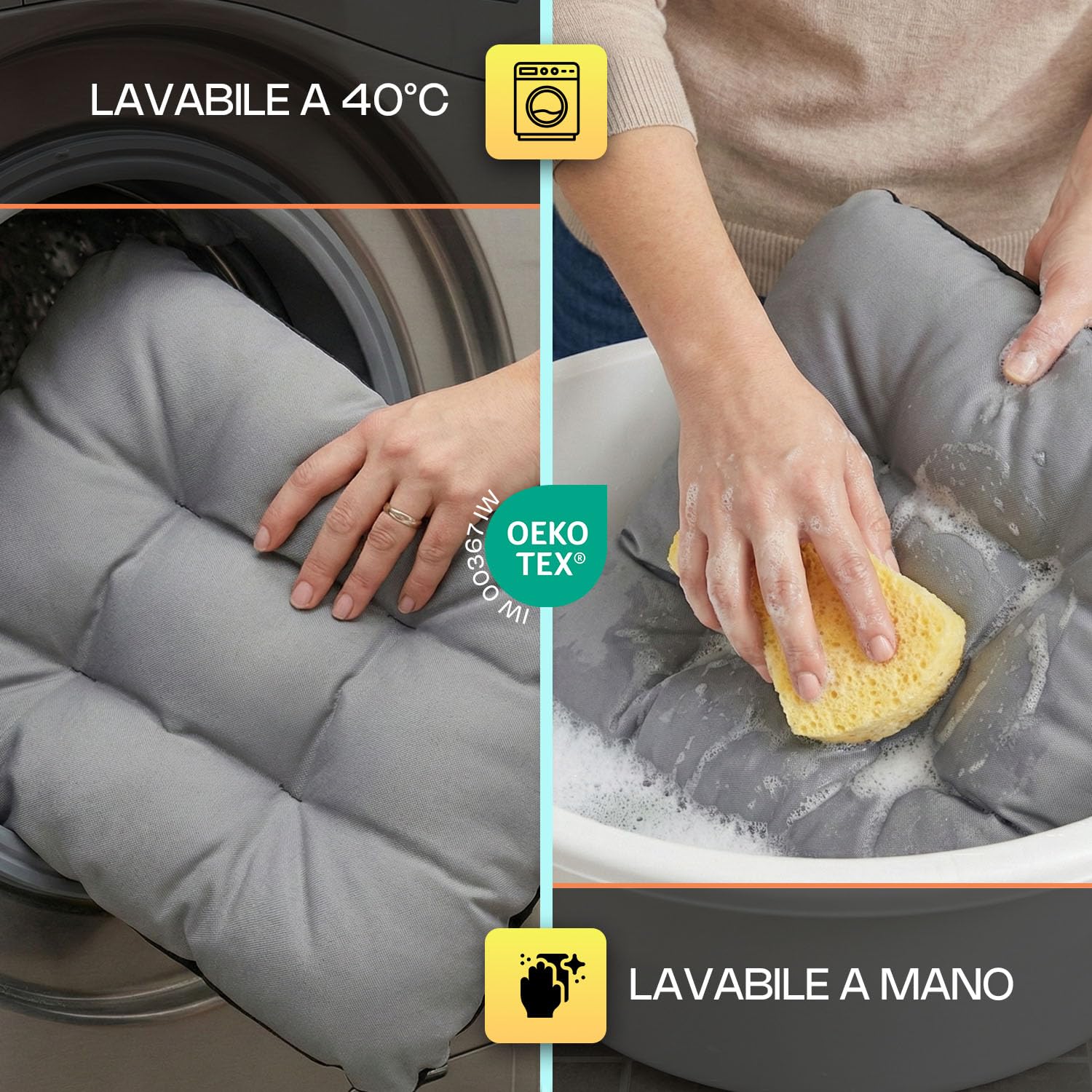 SuperKissen24. Set di 4 Cuscini per Sedie - Cuscino 45x45 cm da Esterno ed Interno Comoda Seduta Impermeabile per Mobili e Arredamento da Giardino, per Pavimento - Exotic