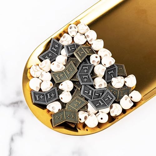 Miniatura 3 de 40 fichas de metal antiguo con bolsa de terciopelo Magic The Gathering Token Criature Stats o contadores de lealtad para juegos de cartas MTG CCG,