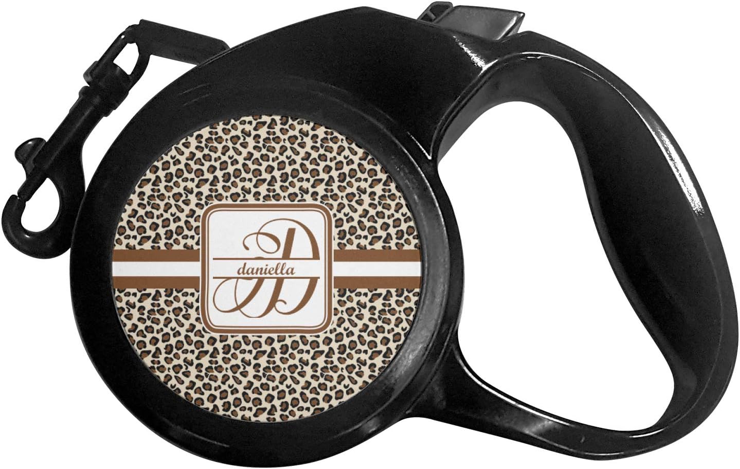 YouCustomizeIt Personalized Leopard Print Retractable Dog Leash - Medium