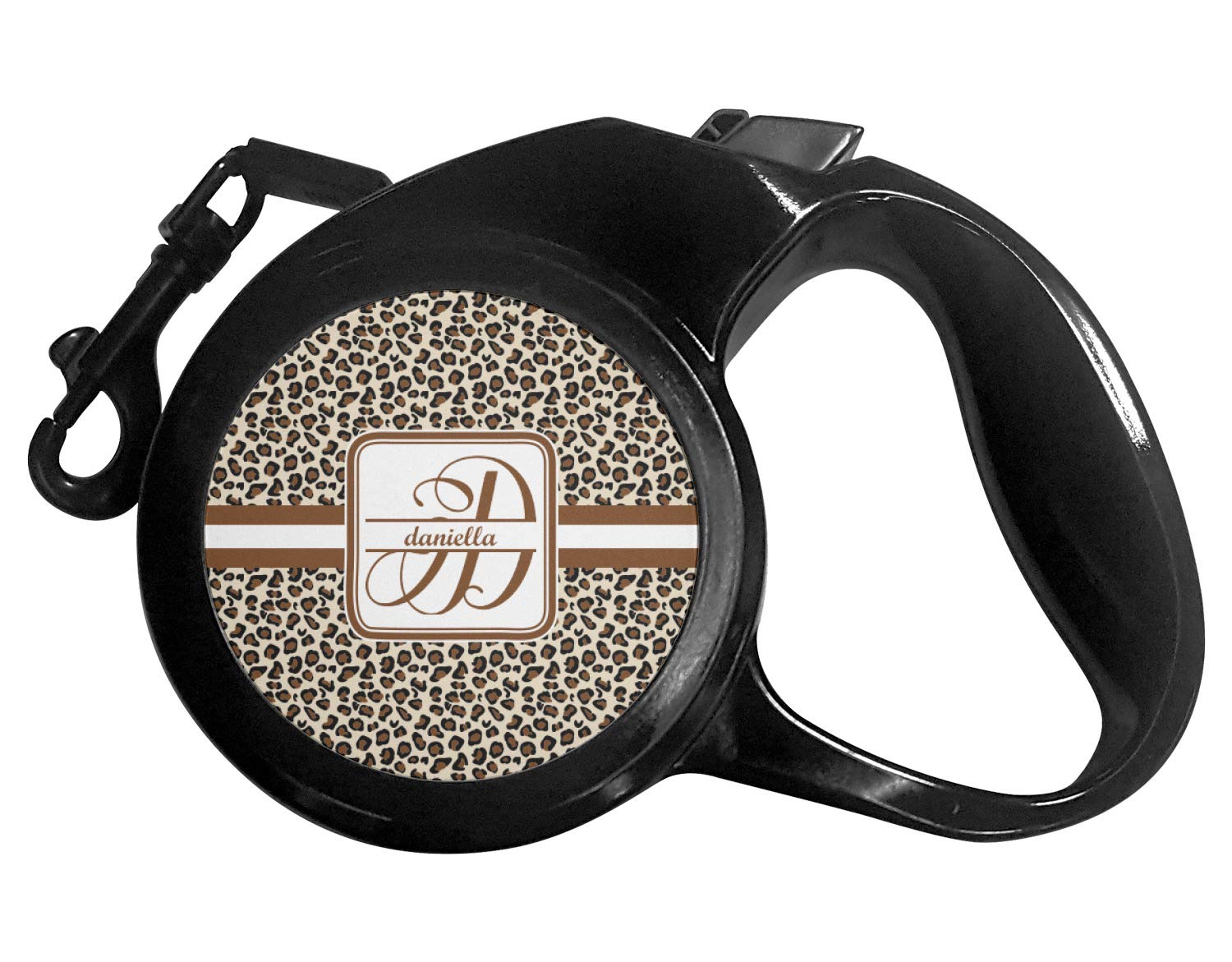 YouCustomizeIt Personalized Leopard Print Retractable Dog Leash - Medium