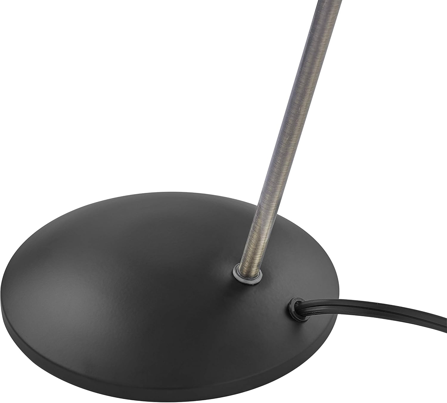 Light Society Black Retro Hylight Desk Lamp with Antique Brass Details, Mid Century Modern Vintage Style