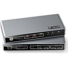 TobenONE KVM Switch 2 Monitors 2 Computers for Laptop & Desktop, Dual HDMI 4K@60Hz KVM Docking Station, EDID, 5 USB Max 10Gbps, 100W PD, Wired Remote, for Home Office & Gaming