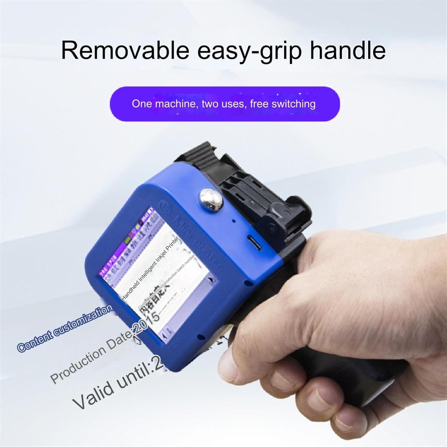 Mini Handheld Inkjet Printer - Portable Printing Solution for Manufacturing, Retail, Warehouse, Logistics & More - Versatile, Lightweight & Easy to Use