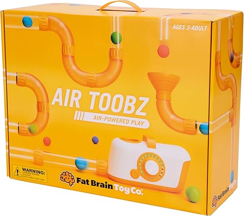 Miniatura 2 de Fat Brain Toys The Original Air Toobz, juguetes de construcción STEM impulsados por aire para niños y adolescentes, juguetes de construcción para