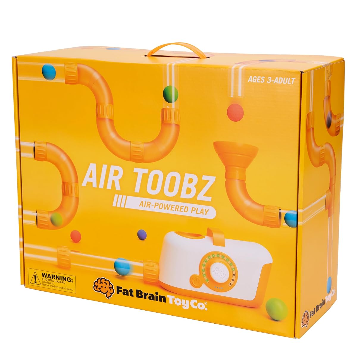 Fat Brain Toys The Original Air Toobz, Air-Powered STEM Building Toys for Kids & Teens, Kids Building Toys, STEM Toys for 3+ Year Old image 1